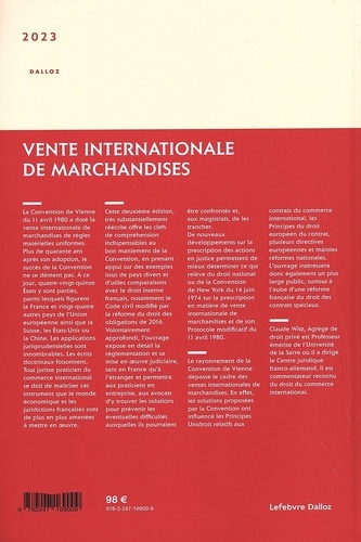 Vente internationale de marchandises. Conventions de Vienne et de New York, contrat, prescription 2e édition