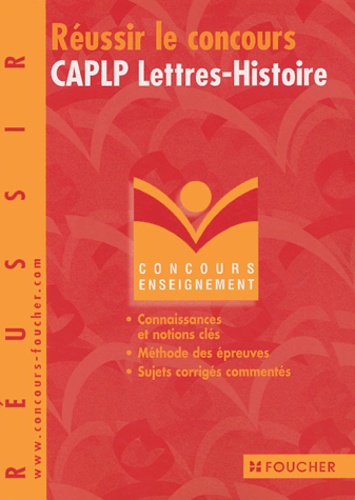 Reussir Le Concours Caplp Lettres Histoire De Claudine Goldstein Livre Decitre