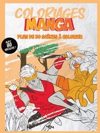 Claudio Avella - Coloriages manga - Plus de 30 scènes à colorier. Avec 80 stickers.