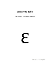  Claus - Emissivity Table.