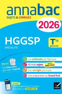 Annales du bac 2026 - Annabac HGGSP Tle générale (spécialité)