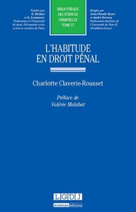 L'habitude en droit pénal