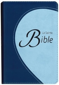  CLC éditions - La Sainte Bible - Version Louis Segond, 1910, modèle souple, duotone bleu, ruban marque-page, tranche argentée.