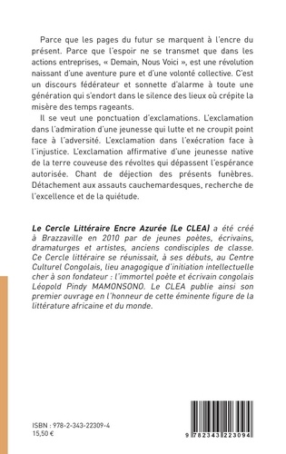 Demain nous voici. Mélanges en l'honneur du poète et écrivain Léopold Pindy Mamonsono