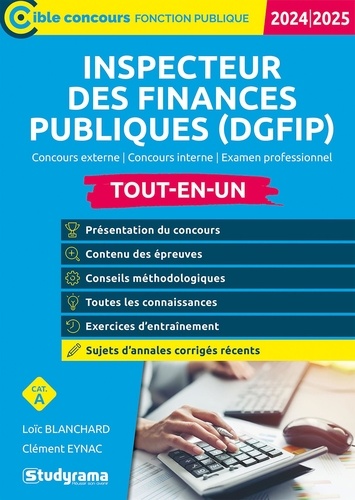 Inspecteur des finances publiques (DGFIP), catégorie A. Concours externe - concours interne - examen professionnel  Edition 2024-2025