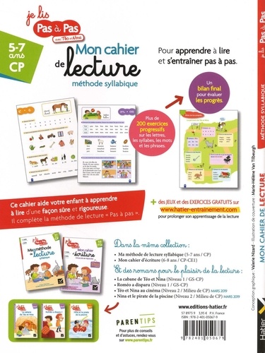 Français CP 5-7 ans Mon cahier de lecture méthode syllabique  Edition 2019