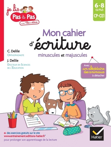 Français CP-CE1 6-8 ans Mon cahier d'écriture minuscules et majuscules  Edition 2019