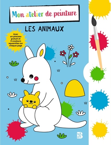 Clémentine Dérodit - Les animaux - Avec un pinceau et 4 couleurs aquarelle sur chaque page.