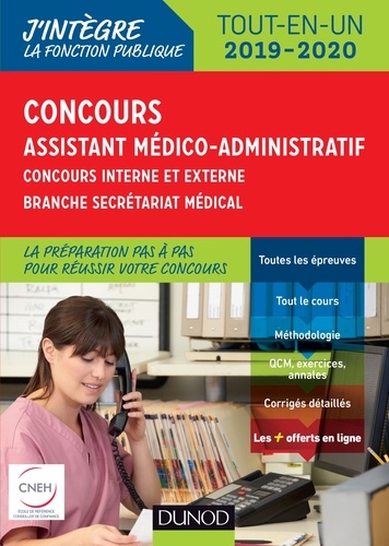 Clothilde Poppe et Martine Daigneau - Concours Assistant médico-administratif 2019-2020 Tout-en-un Catégorie B - Concours externe et interne - Branche Secrétariat médical.