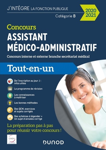 Concours Assistant médico-administratif catégorie B. Concours interne et externe, branche secrétariat médical  Edition 2020-2021