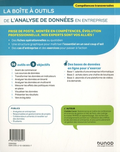 La boîte à outils de l'analyse de données en entreprise