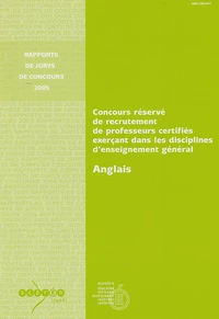 CAPES réservé Anglais