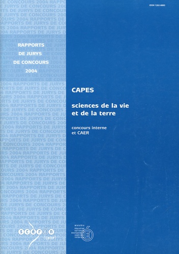  CNDP - CAPES Sciences de la vie et de la terre - Concours interne et CAER.