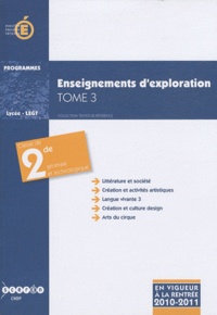 Galabria.be Enseignements dexploration Classe de 2e générale et technologique - Tome 3 Image