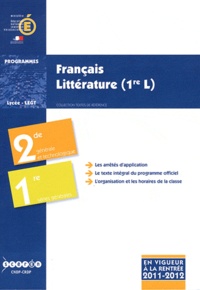  CNDP - Français Littérature 2e générale et technologique et 1e séries générales - Programmes.