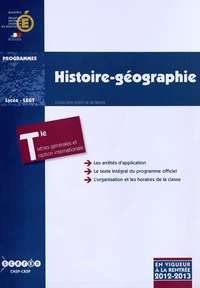 Histoire-géographie Tle séries générales (ES, L, S) et classe terminale conduisant au baccalauréat général, option internationale