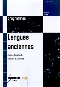  CNDP - Langues anciennes 2nd, 1e et tle.