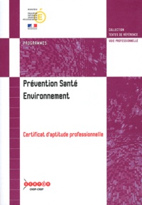  CNDP - Prévention Santé Environnement CAP - Programmes.