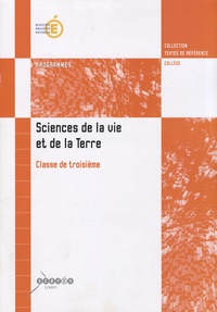  CNDP - Sciences de la vie et de la Terre 3e - Programmes.