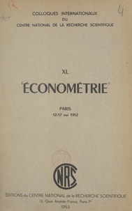  CNRS et Georges Darmois - Économétrie - Paris, 12-17 mai 1952.