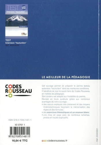 Code extension "hauturière". Avec exercices  Edition 2019