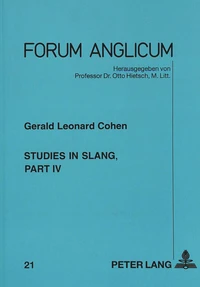 Studies in Slang, part IV