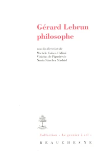 Gérard Lebrun philosophe