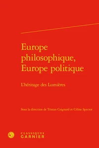 Europe philosophique, Europe politique