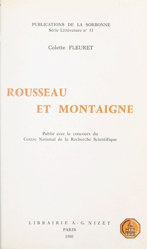 Rousseau et Montaigne