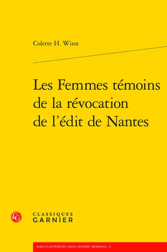 Les Femmes témoins de la révocation de l'Edit de Nantes