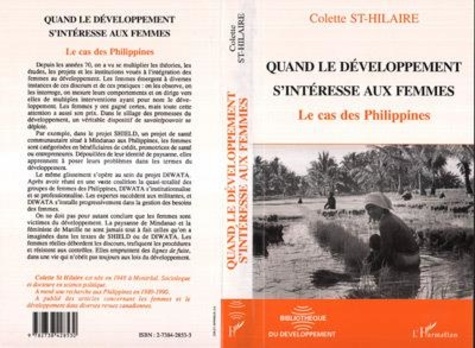 Colette Saint-Hilaire - Quand le développement s'intéresse aux femmes - Le cas des Philippines.