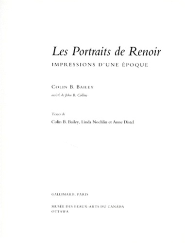 Colin-B Bailey - Les Portraits De Renoir. Impression D'Une Epoque.