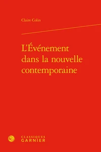 L'événement dans la nouvelle contemporaine