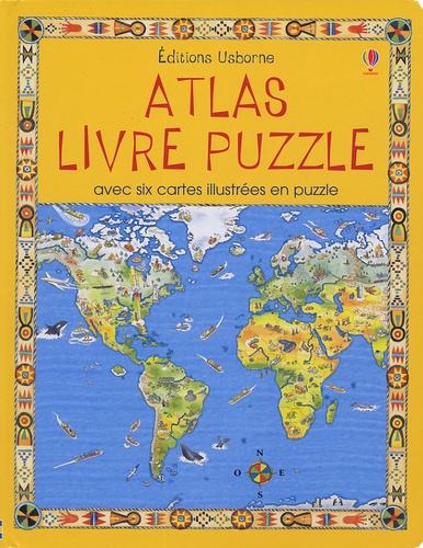 Colin King - Atlas Livre puzzle - Avec six cartes illustrées en puzzle.