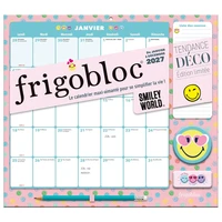 Frigobloc Mensuel 2027 Smiley World - Calendrier organiseur familial (de janv à déc. 2027)