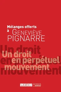 Mélanges offerts à Geneviève Pignarre