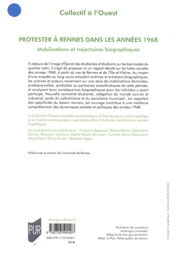 Protester à Rennes dans les années 1968. Mobilisations et trajectoires biographiques
