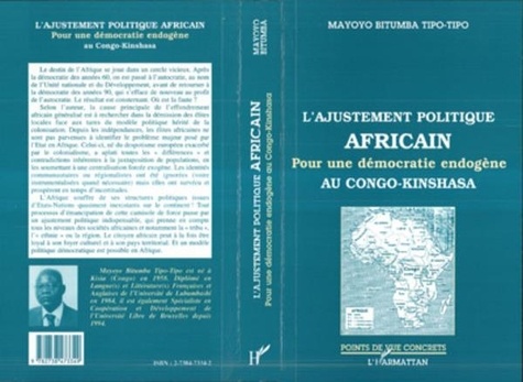  Collectif Angevin de Recherche - L'ajustement politique africain - Pour une démocratie endogène au Congo-Kinshasa.