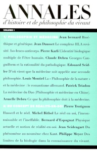  Collectif - Annales D'Histoire Et De Philosophie Du Vivant. Volume 1.