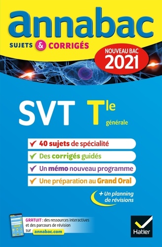  Collectif - Annales du bac Annabac 2021 SVT Tle générale (spécialité) - sujets & corrigés nouveau bac.