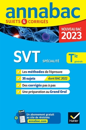 Annales du bac Annabac 2023 SVT Tle générale (spécialité). méthodes & sujets corrigés nouveau bac
