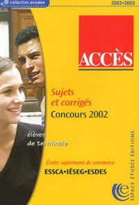  Collectif - Annales Du Concours Acces 2002.