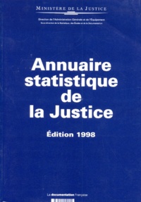  Collectif - Annuaire Statistique De La Justice. Serie 1992-1996, Edition 1998.