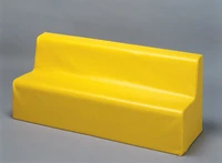 Banquette toile jaune