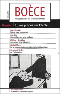 Boece N° 2 Mars 2002 : Libres Propos Sur L'Ecole