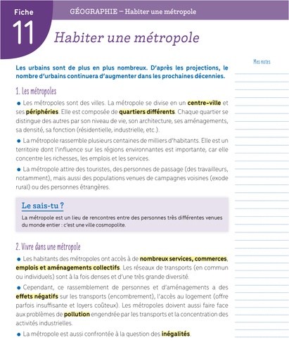 Boîte à fiches - 6e. 110 fiches recto-verso pour réussir sa sixième !