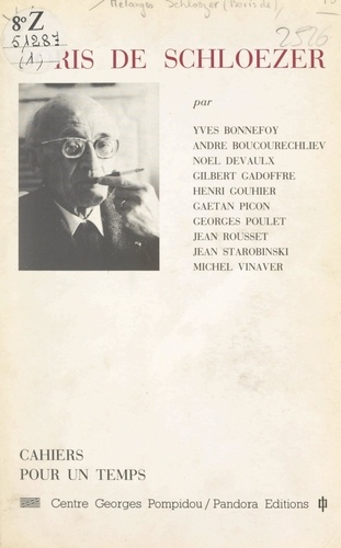 Boris de Schloezer. Prolongement d'une soirée "Revue parlée" du Centre Pompidou, 18 juin 1979