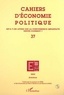  Collectif - Cahiers d'économie politique N° 37, Automne 2000 : Qu'a-t-on appris sur la concurrence imparfaite depuis Cournot ?.
