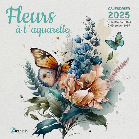Calendrier Fleurs à l'aquarelle 2025. 0