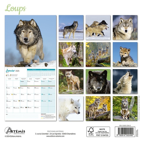 Calendrier Loups 2025. 0
